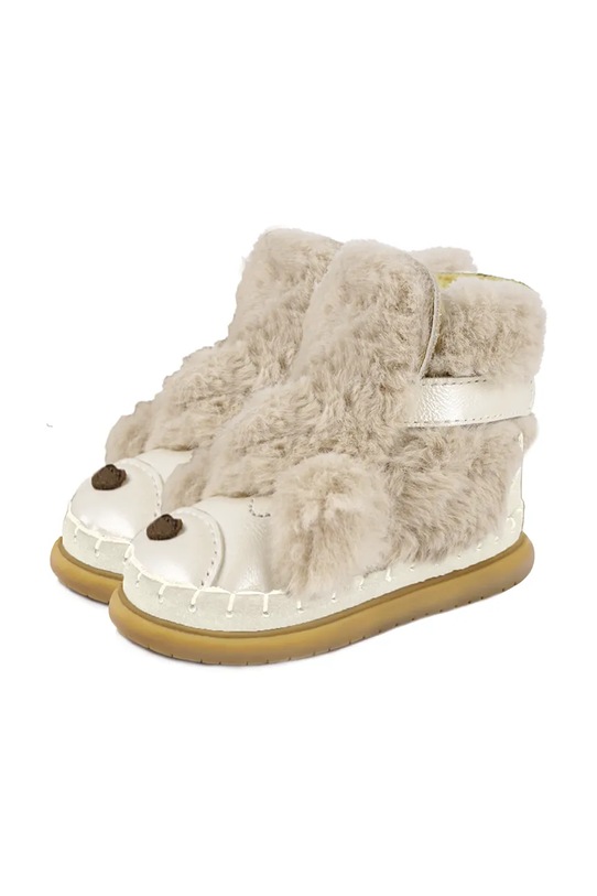 DÍVKA Dětské kožené zimní boty Donsje Dubu Exclusive Shoes Poodle 1500503. béžová
