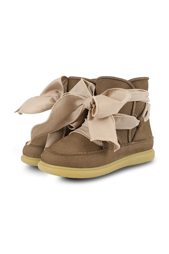 Девочка Детские замшевые зимние ботинки Donsje Maudi Shoes 1500800. коричневый