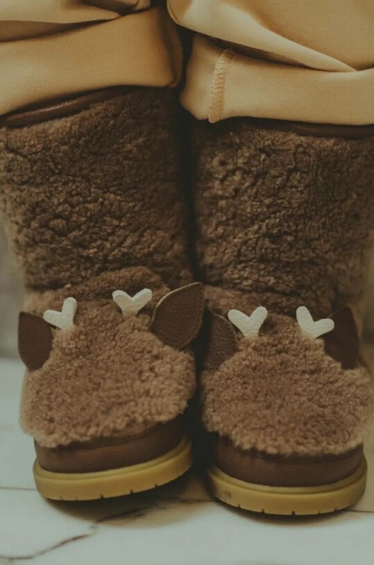 Детские зимние сапоги Donsje Irfi Boots Stag кожа коричневый 2017907.22.28
