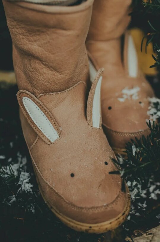 Дитячі шкіряні зимові черевики Donsje Wadudu Classic Boots Bunny з утепленням бежевий 2022002.29.33