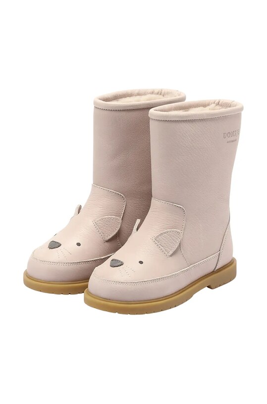 Дівчинка Дитячі шкіряні зимові черевики Donsje Wadudu Classic Boots Cat 2022020.22.28 рожевий