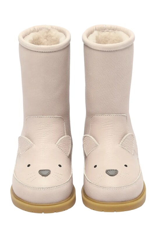 Детские кожаные зимние ботинки Donsje Wadudu Classic Boots Cat розовый 2022020.29.33