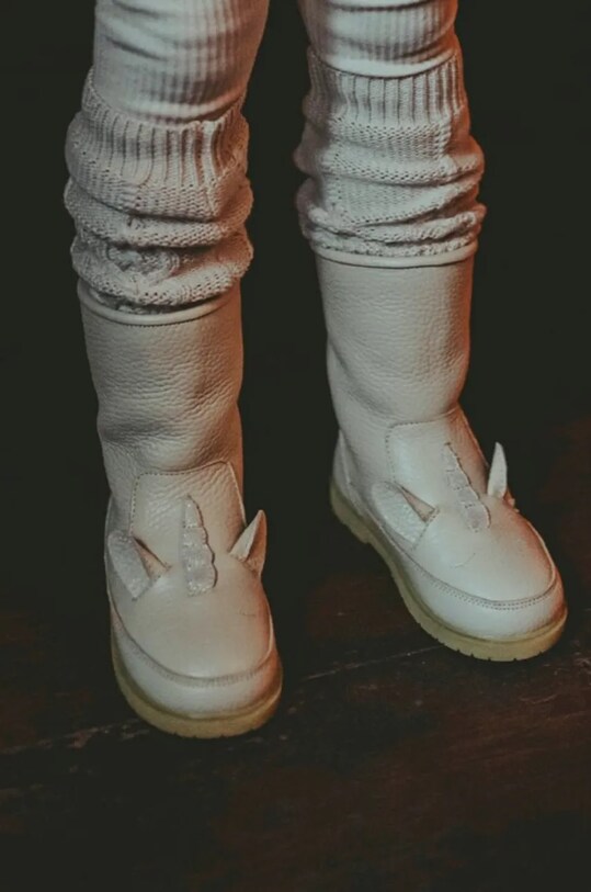 Donsje ghete de iarna pentru copii din piele Wadudu Special Boots Unicorn izolat roz 2022109.29.33