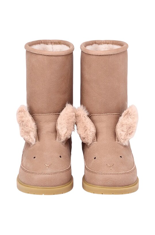 Детские кожаные зимние ботинки Donsje Wadudu Exclusive Boots Fluffy Bunny розовый 2022110.29.33