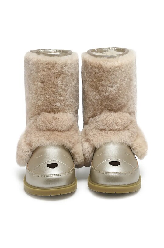 Детские кожаные зимние ботинки Donsje Wadudu Exclusive Boots Poodle бежевый 2022121.22.28