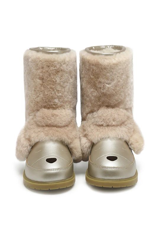 Donsje ghete de iarna pentru copii din piele Wadudu Exclusive Boots Poodle bej 2022121.29.33