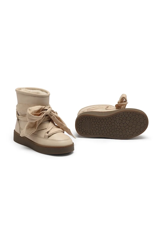 Donsje ghete de zapada din piele pentru copii Ganza Boots izolat bej 2024300.29.33