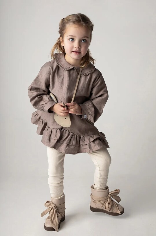 Donsje ghete de zapada din piele pentru copii Ganza Boots 2024300.29.33