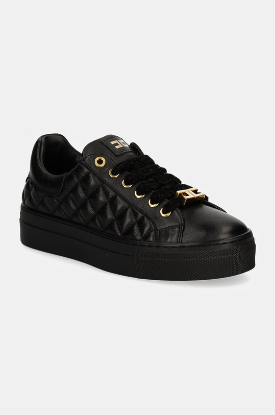 Elisabetta Franchi sneakersy skórzane dziecięce niska czarny F4A9.E0106.1251