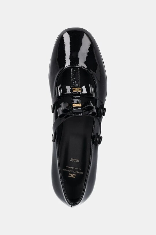 Elisabetta Franchi baleriny skórzane dziecięce czarny F4A3.E0093.0286