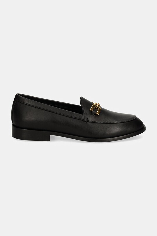 Elisabetta Franchi mokasyny skórzane dziecięce F4A4.E0098.0238 czarny AW24