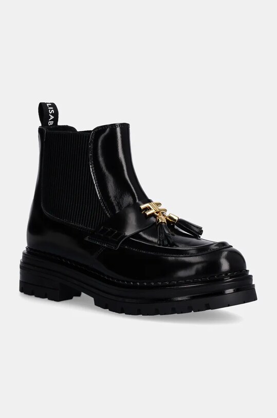 Elisabetta Franchi stivaletti chelsea in pelle bambini non isolato nero F4A5.E0130.0406
