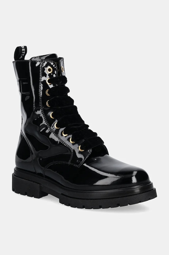 Elisabetta Franchi workery skórzane dziecięce nieocieplane czarny F4A5.E0137.1780