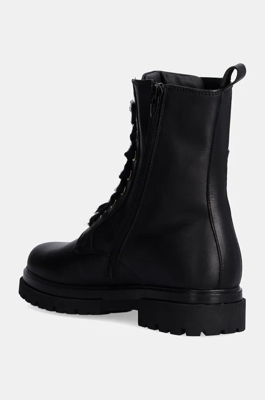 Dziewczynka Elisabetta Franchi workery skórzane dziecięce F4A5.E0141.1251 czarny