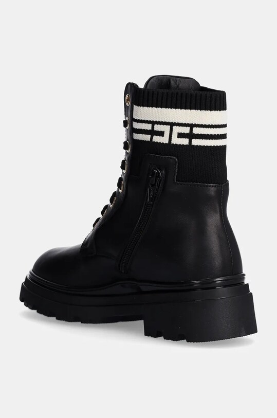 Dziewczynka Elisabetta Franchi workery skórzane dziecięce F4A5.E0145.1316 czarny