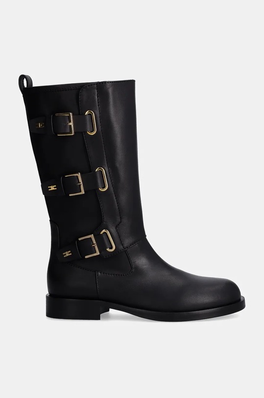 Usnjeni gležnarji Elisabetta Franchi F4A6.E0159.1251 črna AW24