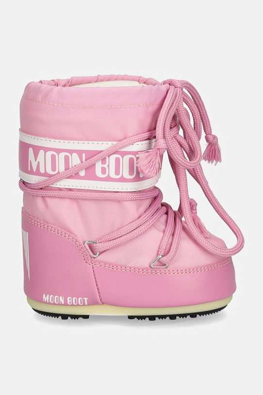 Moon Boot śniegowce dziecięce ICON MINI NYLON 80D1400430.G różowy AW24