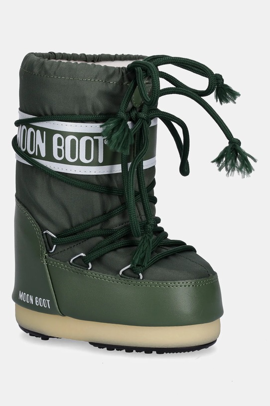 Moon Boot śniegowce dziecięce ICON NYLON syntetyczny zielony 80D1400440