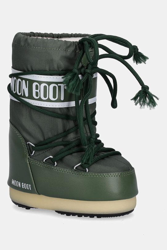 Moon Boot śniegowce dziecięce ICON NYLON syntetyczny zielony 80D1400440