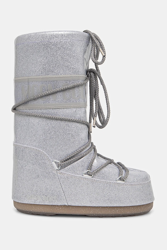 Moon Boot cizme de iarnă copii ICON GLITTER 80D1402850 argintiu AW24
