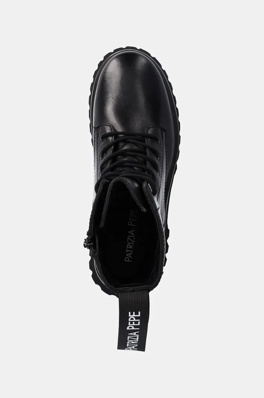 Patrizia Pepe Girl workery skórzane czarny PPJ865