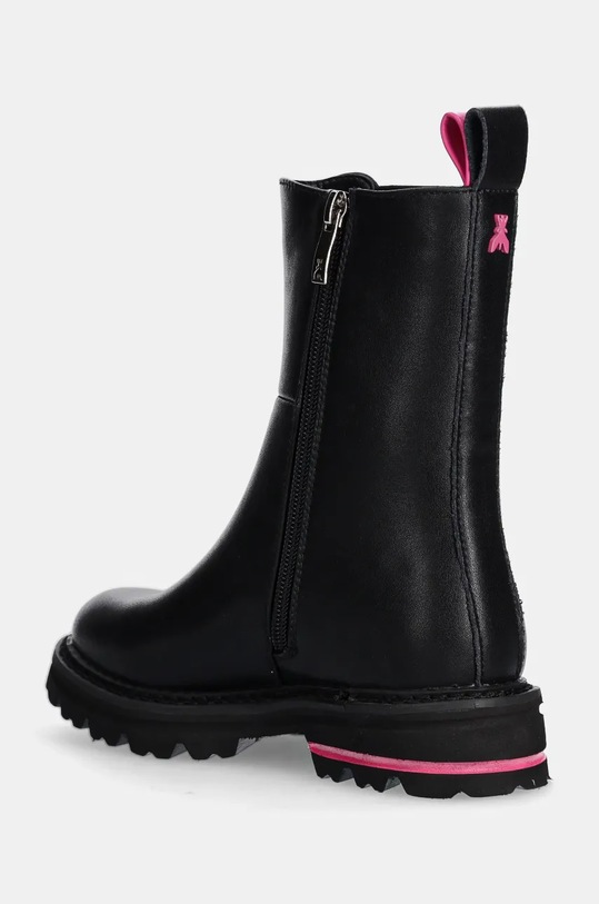 Boty Kožené kotníkové boty Patrizia Pepe Girl PPJ891.31.34 černá