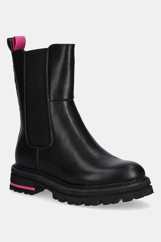 Kožené topánky chelsea Patrizia Pepe Girl nezateplené čierna PPJ891.35.41