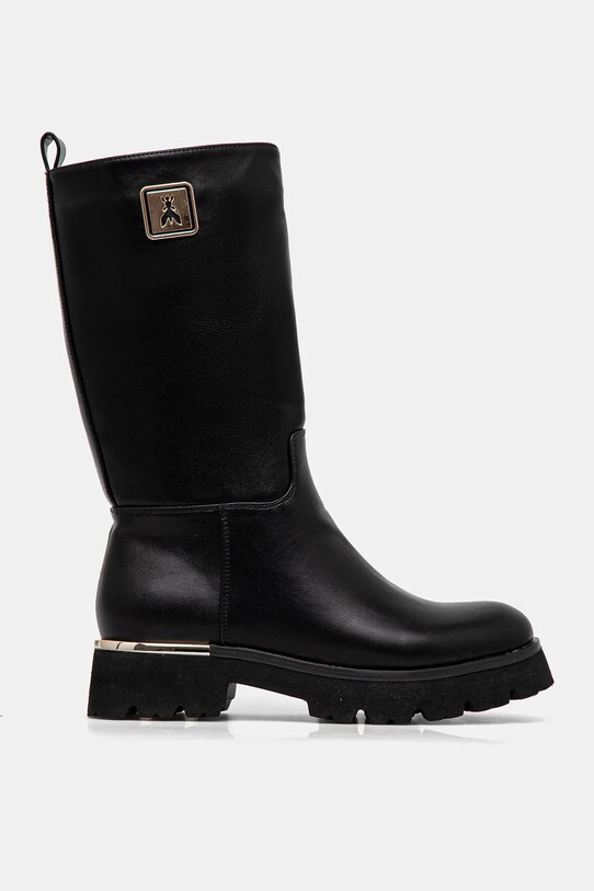 Дитячі шкіряні чоботи Patrizia Pepe PPJ896.35.41 чорний AW24