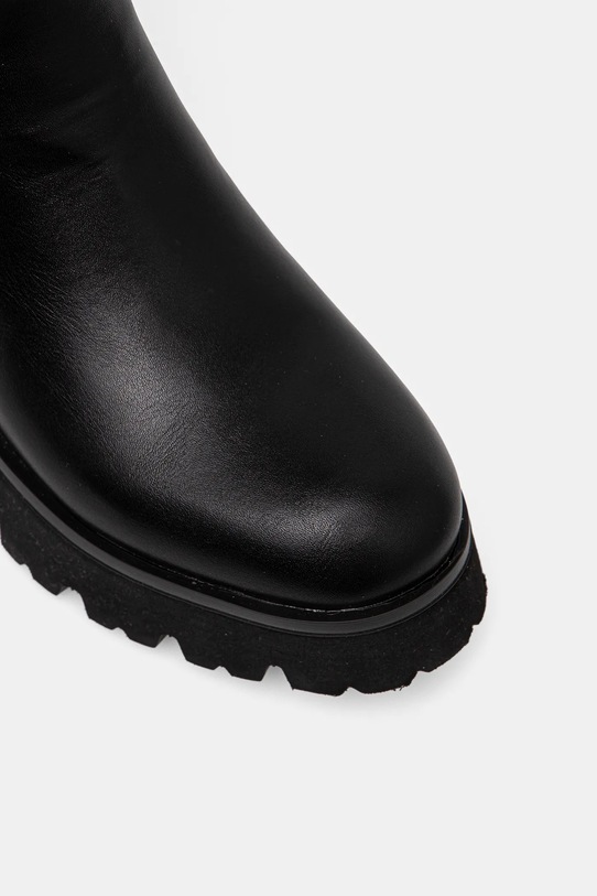 Detské kožené čižmy Patrizia Pepe Girl čierna PPJ896.35.41