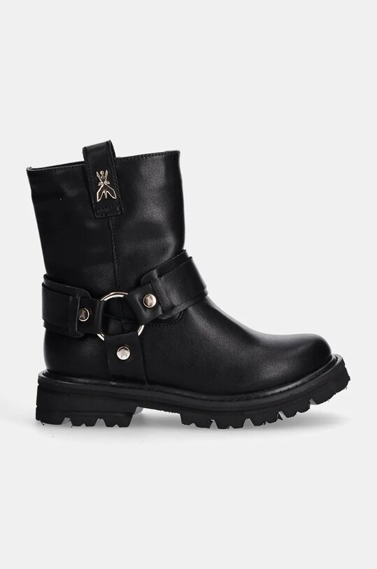 Дитячі шкіряні черевики Patrizia Pepe PPJ897.31.34 чорний AW24