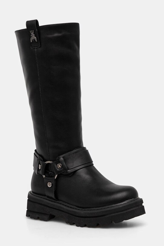 Patrizia Pepe Girl télicipő bőrből nappa bőr fekete PPJ898.35.41