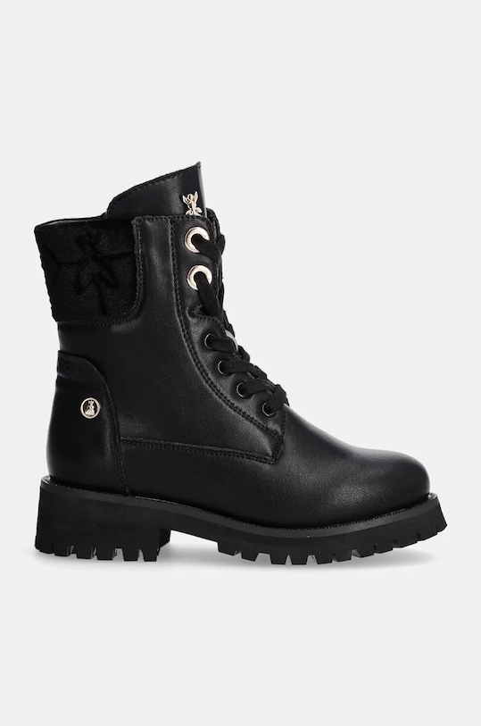 Patrizia Pepe bocanci din piele pentru copii PPJ934.31.34 negru AW24