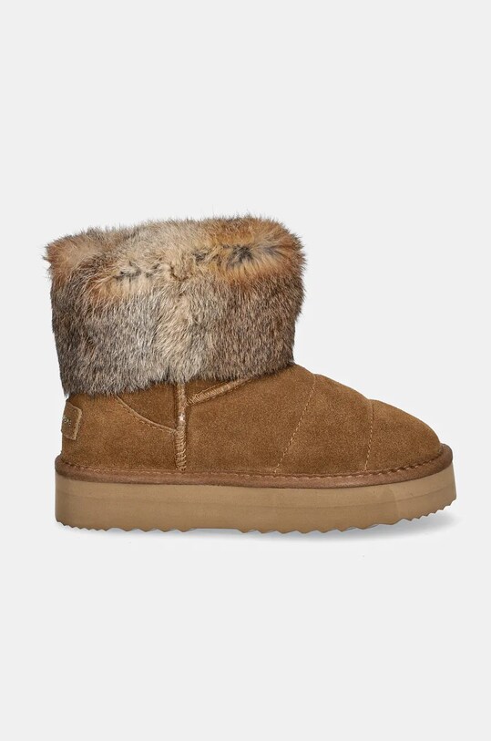 Детские замшевые сапоги Patrizia Pepe PPD941 коричневый AW24