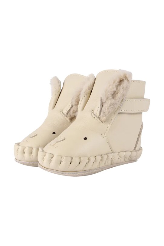 Кожаные кроссовки для младенцев Donsje Kapi Exclusive Booties Rabbit бежевый 1028116