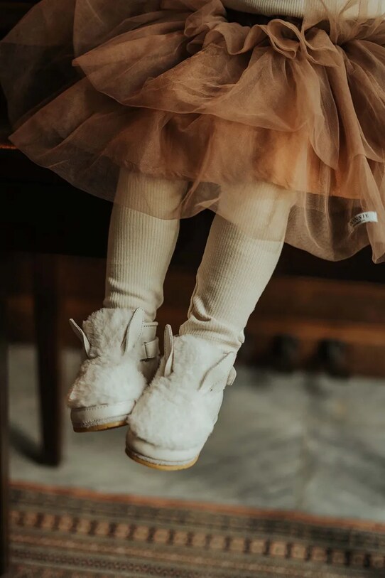 Кожаные кроссовки для младенцев Donsje Richy Booties Snow Rabbit кожа белый 1033809