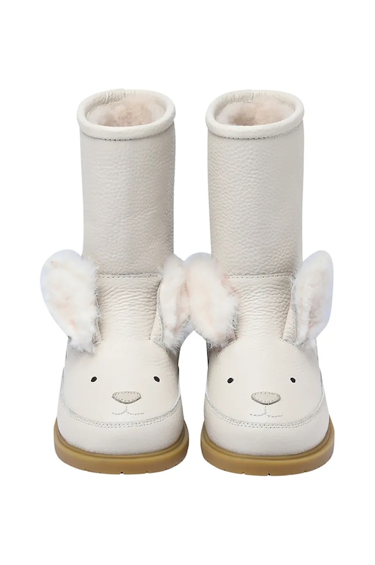 DÍVKA Dětské kožené zimní boty Donsje Wadudu Exclusive Boots Rabbit 2022116.29.33 bílá