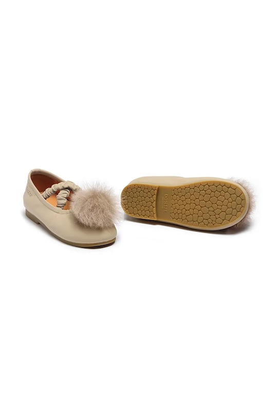 Дитячі шкіряні балетки Donsje Izebella Ballerinas 2028200.22.28 бежевий AW24