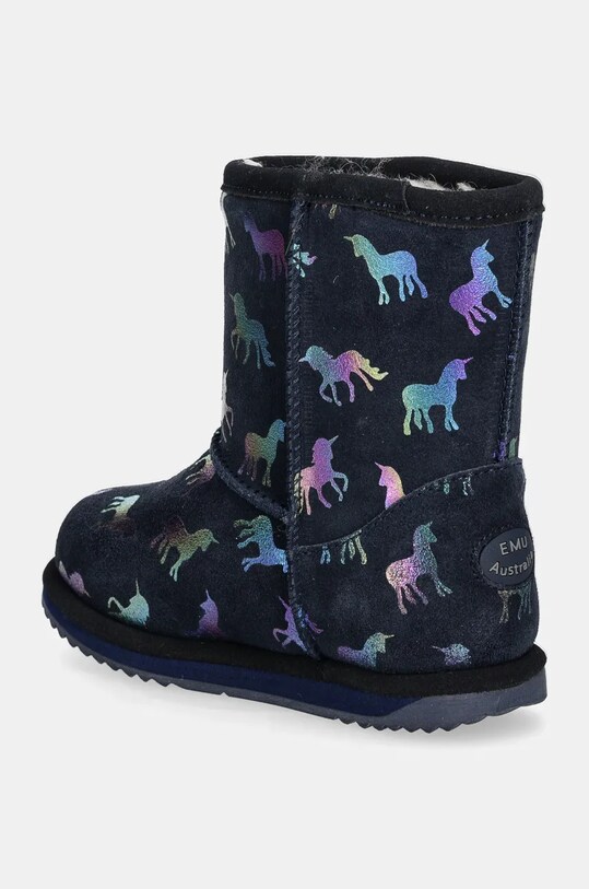 Девочка Детские замшевые сапоги Emu Australia Rainbow Unicorn Brumby K12373.Rai тёмно-синий