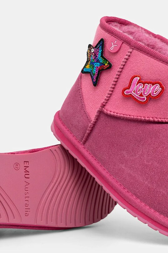 Детские замшевые сапоги Emu Australia Wallaby Mini Play K12748.Wal розовый