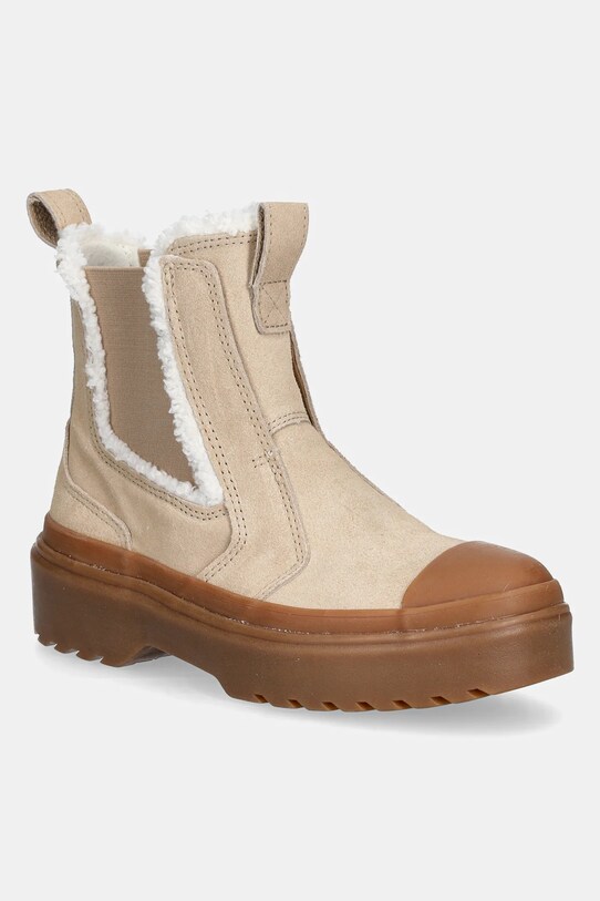 Дитячі замшеві черевики Converse CHUCK TAYLOR AS CHELSEA LUGGED замша бежевий A09257C
