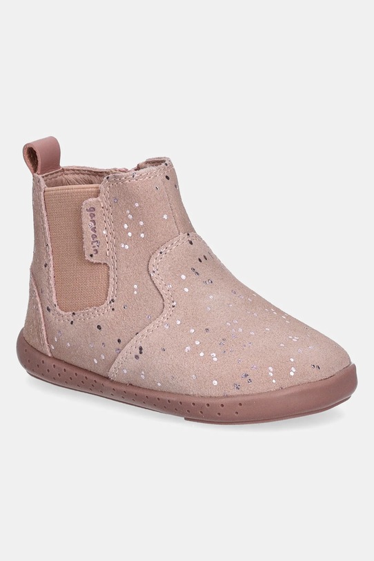 Παιδικές μπότες τσέλσι από σουέτ Garvalin χωρίς μόνωση ροζ 241303