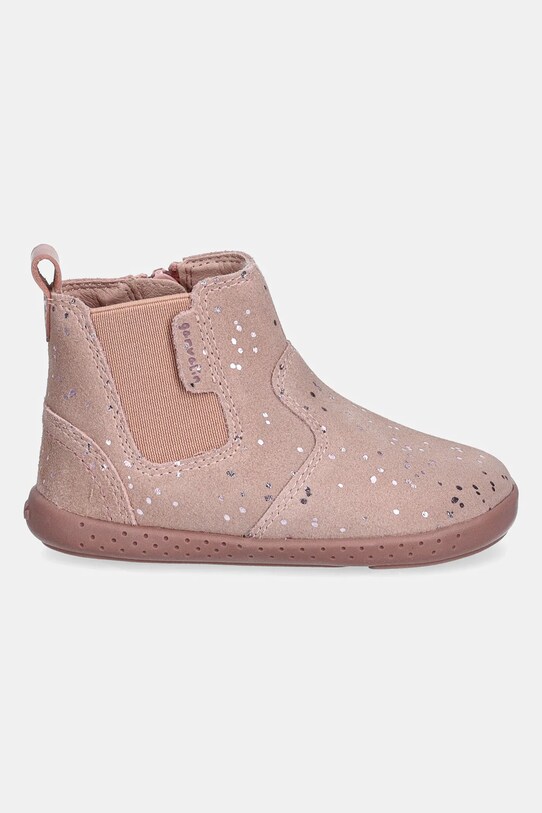Garvalin cizme chelsea din piele intoarsa 241303 roz AW24