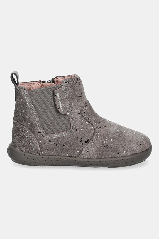 Garvalin cizme chelsea din piele intoarsa 241303 gri AW24