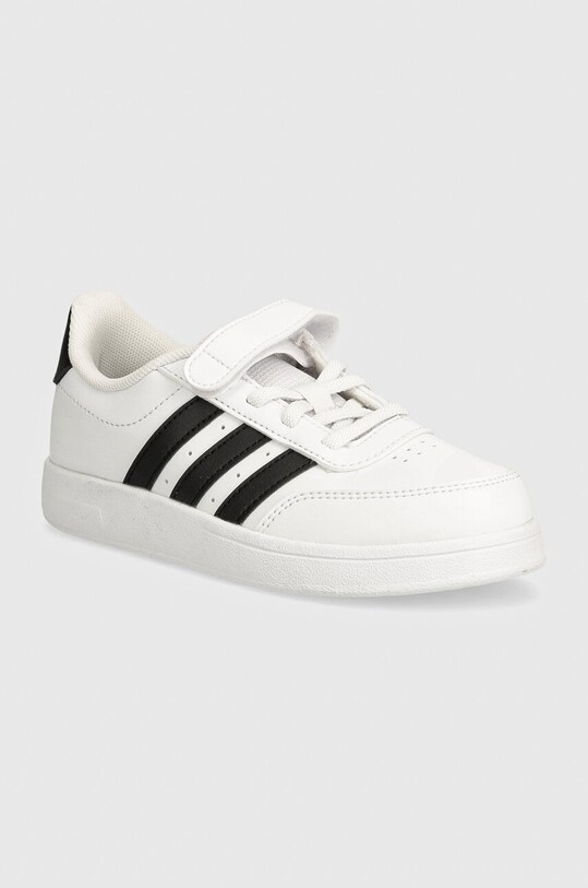 Дитячі кросівки adidas BREAKNET 2.0 EL C імітація лицьової шкіри білий IE3792