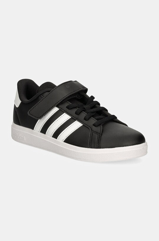 Детские кроссовки adidas GRAND COURT 2.0 EL C имитация натуральной кожи чёрный IE5995