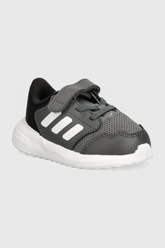 Detské tenisky adidas Tensaur Run 3.0 EL imitácia kože sivá IE6013