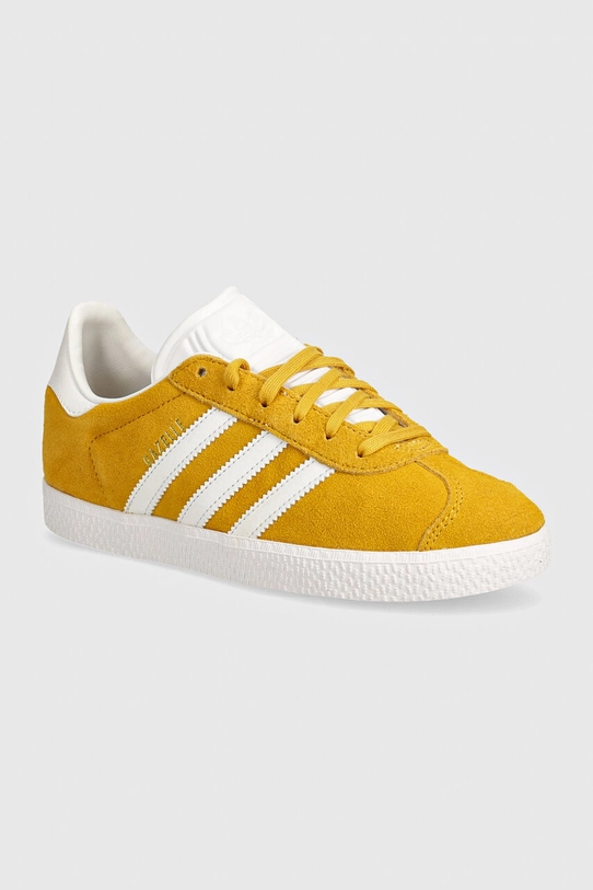 Дитячі замшеві кросівки adidas Originals GAZELLE синтетичний жовтий IF9803