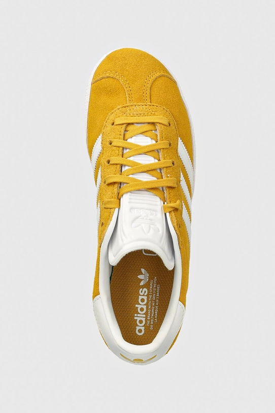 Дитячі замшеві кросівки adidas Originals GAZELLE жовтий IF9803