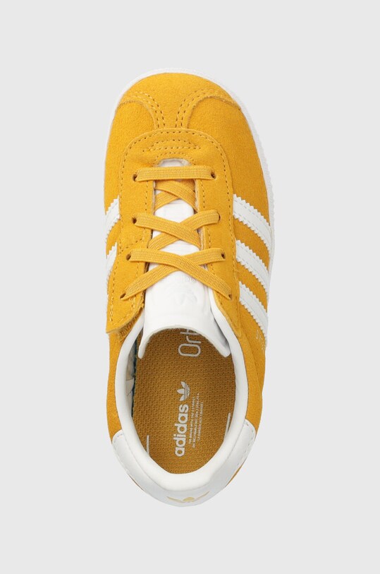 Dječje tenisice od brušene kože adidas Originals GAZELLE CF EL zlatna IH0361
