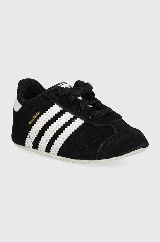 adidas Originals pantofi din piele intoarsa pentru bebe GAZELLE CRIB piele întoarsă negru JI2046
